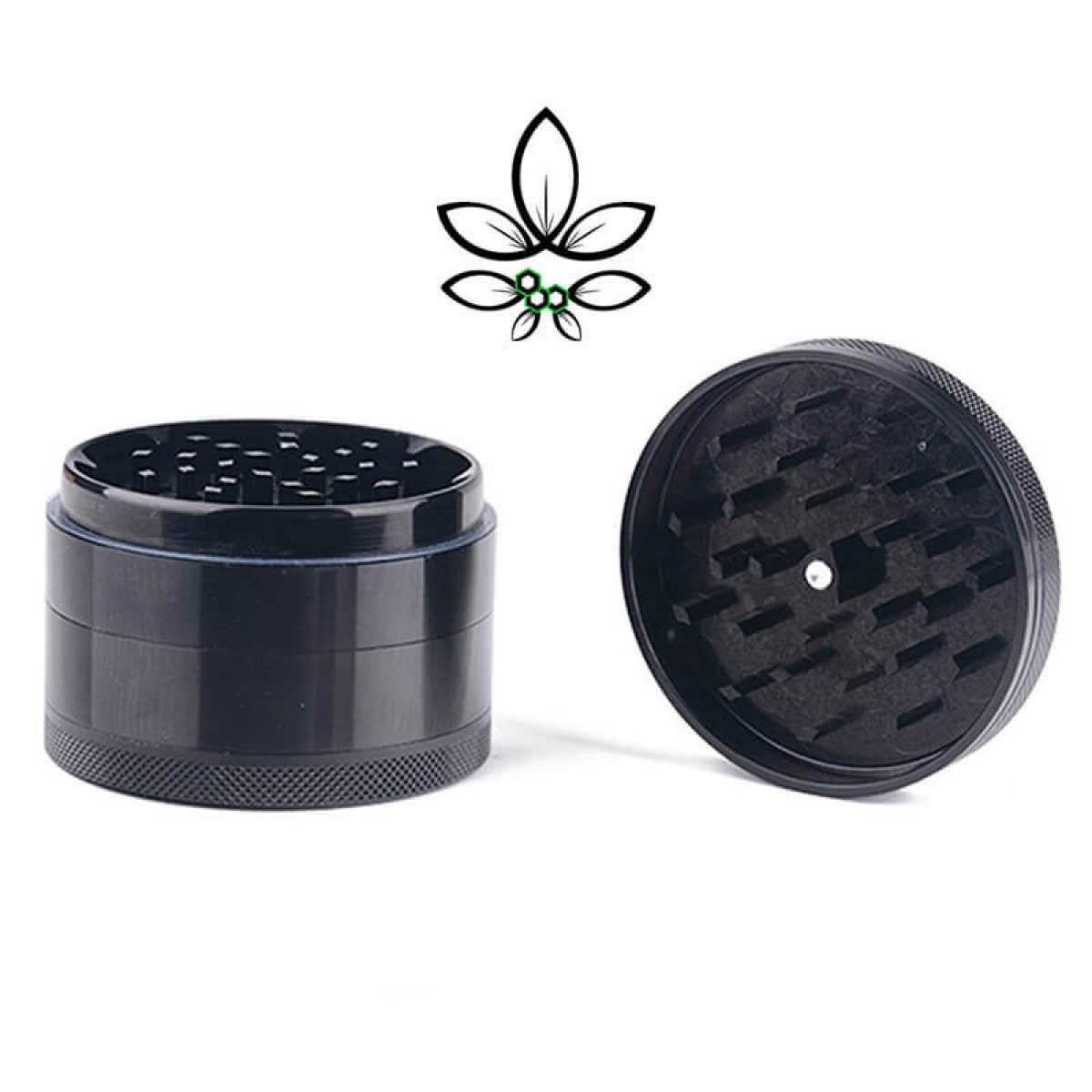Grinder En Résine Imitation Bois 50 Mm, 4 Parties | Dents En Aluminium, Aimants, Tamis Et Spatule | Pour Herbes, épices, Tabac
