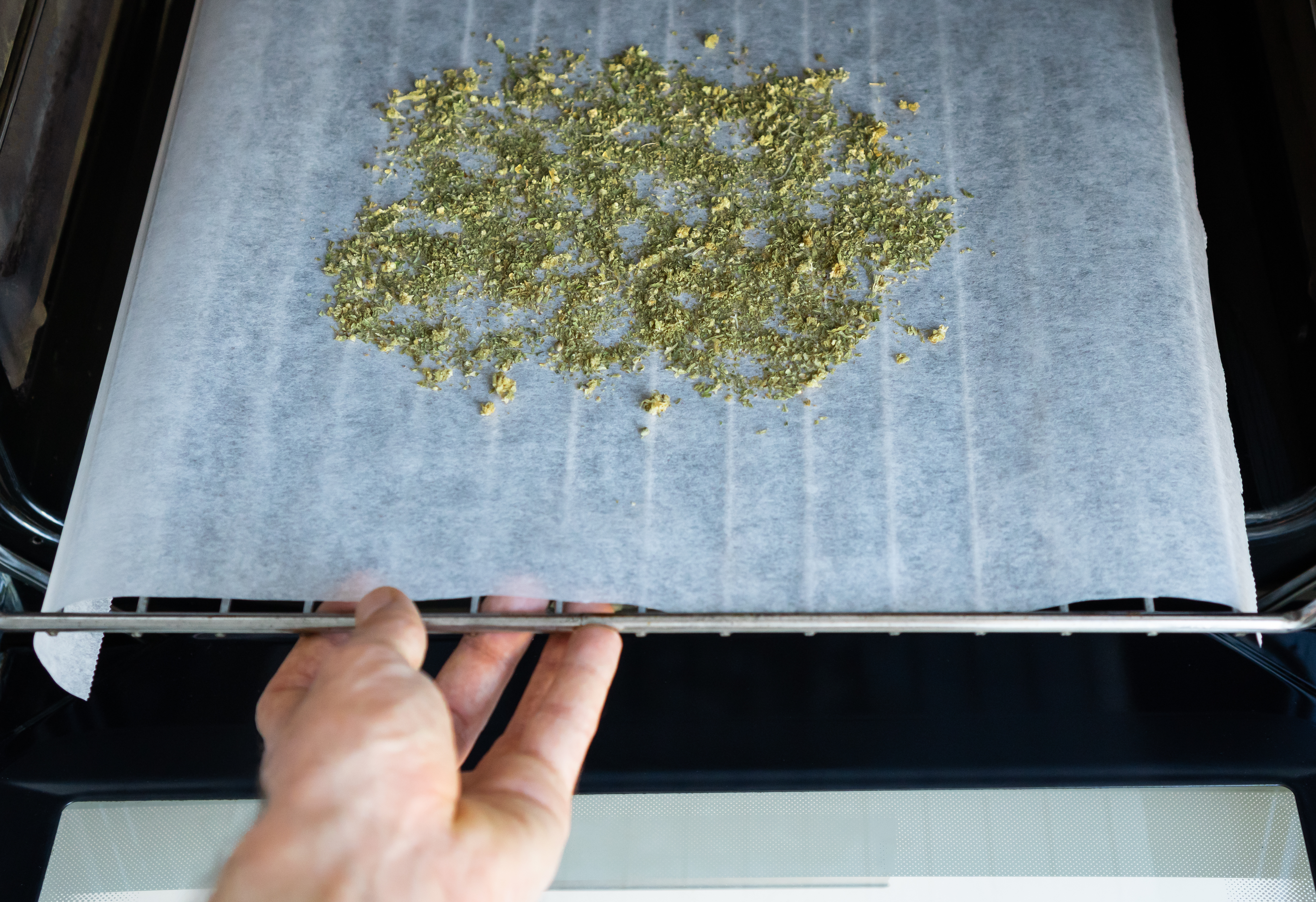 Faire cuire des bourgeons de cannabis CBD pour activer l'effet et pouvoir cuisiner avec