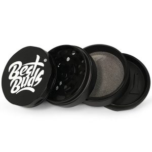 Grinder Best Buds Mighty en aluminium 4 parties noir