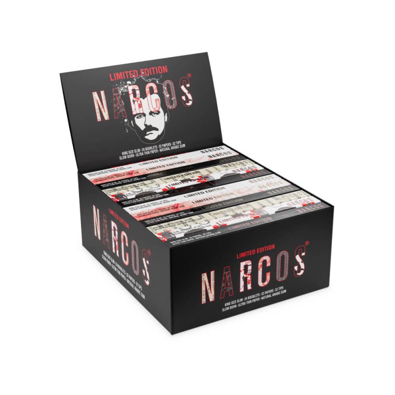 narcos_limited_edition_king_size_slim_rolling_papers_tips (1) Narcos édition limitée – Papier à rouler king size slim + filtres