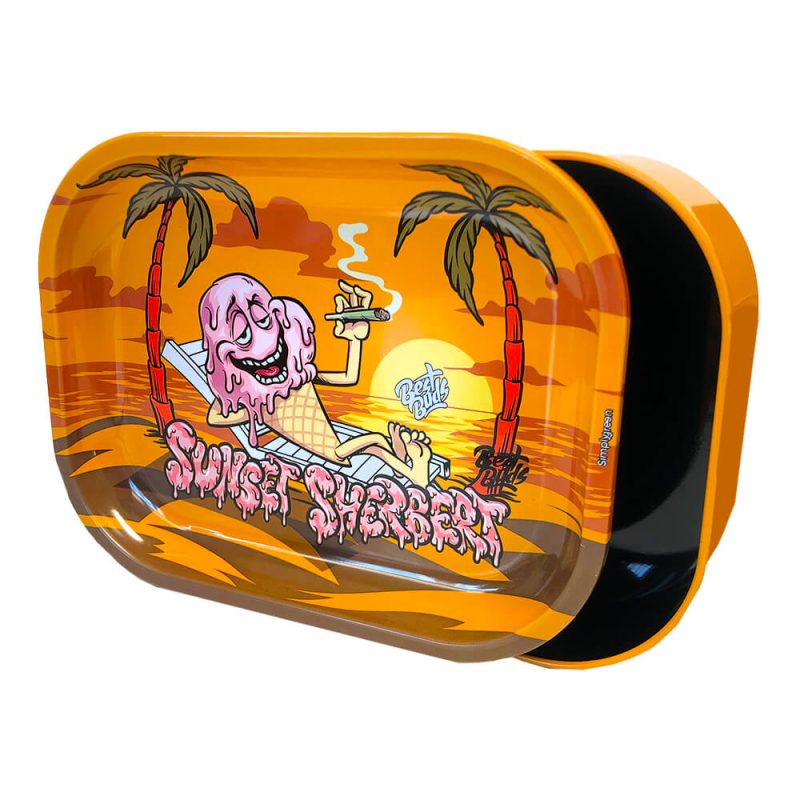 Boîte de rangement Best Buds avec plateau à rouler Sunset Sherbet